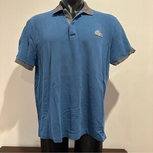Lacoste Men’s Polo Shirt Sz 7 / XXL Big Gator Contrasting Collar Regular Fit